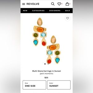 Petit Moments Multi Stone Earrings in Sunset. From Revolve.